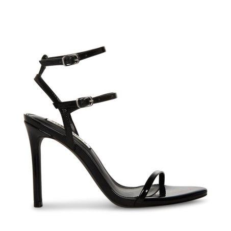 Black Steve Madden Theresa Patent Women's Heels Sandals | PH 0638ACK